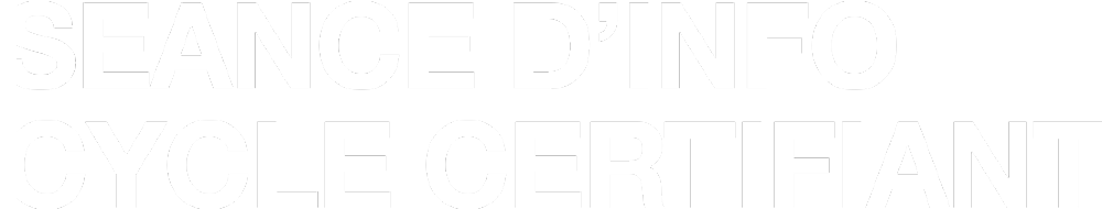 Events | Séance d’info Cycles Certifiants